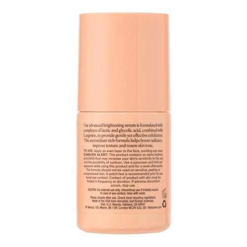 Naturium Multi-Bright Advanced Serum, Exfoliating Skincare for Radiant Glow with L-Arginine, Lactic & Glycolic Acid, 30 mL / 1.0 fl oz