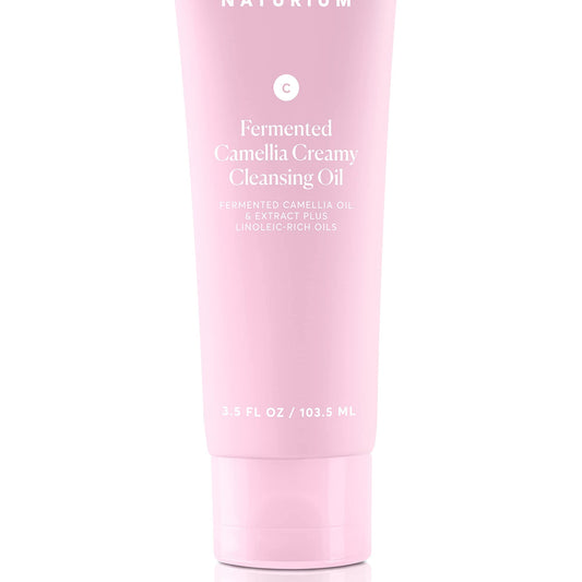 Naturium Camellia Creamy Cleansing Oil, Fermented Camellia Oil & Extract Plus Linoleic-Rich Oils, 3.5 oz