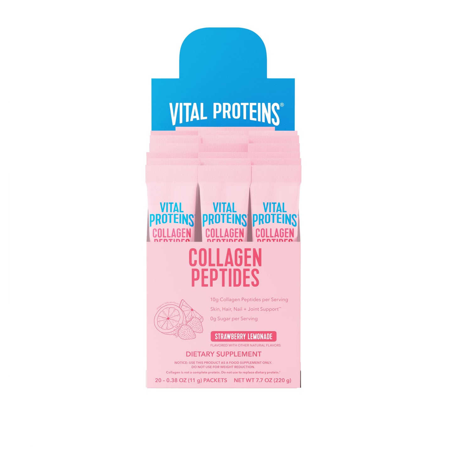 Vital Proteins Collagen Peptides Powder - Supports Hair, Nail, Skin, Bone & Joint Health, Unflavored, Collagen Protein 9.33 OZ